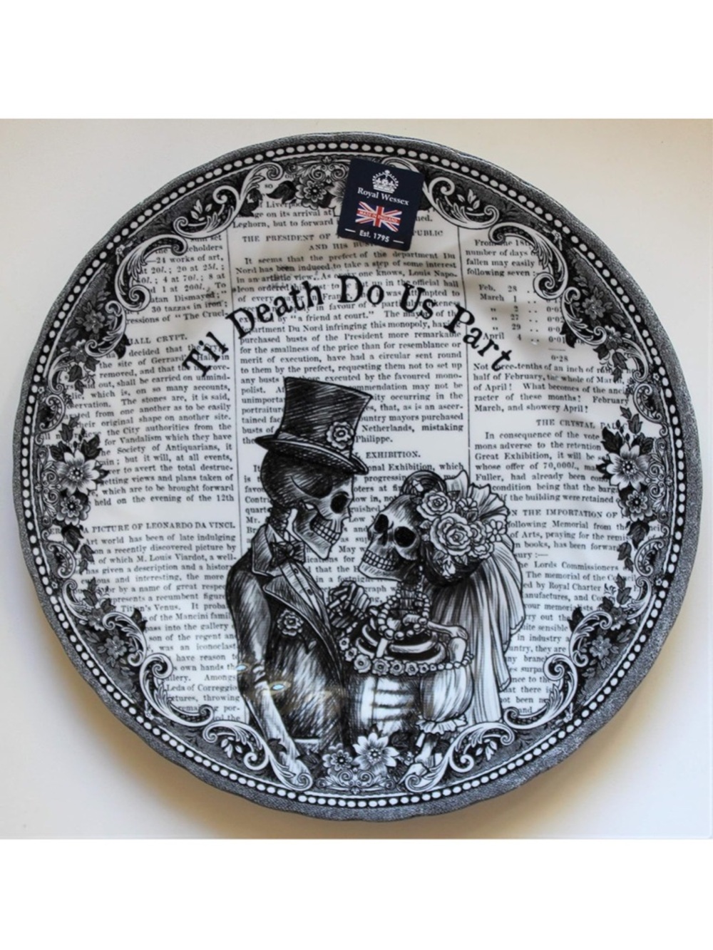 Til death do us part plate‎ like new